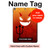 S2454 Red Cute Little Devil Cartoon Hülle Schutzhülle Taschen für iPad 10.2 (2021,2020,2019), iPad 9 8 7