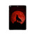 S2955 Wolf Howling Red Moon Hülle Schutzhülle Taschen für iPad 10.2 (2021,2020,2019), iPad 9 8 7