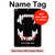 S3527 Vampire Teeth Bloodstain Hülle Schutzhülle Taschen für iPad 10.2 (2021,2020,2019), iPad 9 8 7