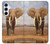 S0310 African Elephant Hülle Schutzhülle Taschen für Samsung Galaxy A55 5G