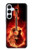 S0415 Fire Guitar Burn Hülle Schutzhülle Taschen für Samsung Galaxy A55 5G