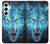 S0752 Blue Fire Grim Wolf Hülle Schutzhülle Taschen für Samsung Galaxy A55 5G