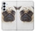 S1852 Pug Dog Hülle Schutzhülle Taschen für Samsung Galaxy A55 5G