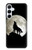 S1981 Wolf Howling at The Moon Hülle Schutzhülle Taschen für Samsung Galaxy A55 5G