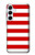 S2364 Red and White Striped Hülle Schutzhülle Taschen für Samsung Galaxy A55 5G