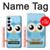 S3029 Cute Blue Owl Hülle Schutzhülle Taschen für Samsung Galaxy A55 5G