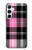 S3091 Pink Plaid Pattern Hülle Schutzhülle Taschen für Samsung Galaxy A55 5G