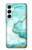 S3399 Green Marble Graphic Print Hülle Schutzhülle Taschen für Samsung Galaxy A55 5G