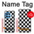S1611 Black and White Check Chess Board Hülle Schutzhülle Taschen für OnePlus 12R