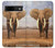 S0310 African Elephant Hülle Schutzhülle Taschen für Google Pixel 8a
