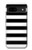 S1596 Black and White Striped Hülle Schutzhülle Taschen für Google Pixel 8a