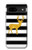 S2794 Black and White Striped Deer Gold Sparkles Hülle Schutzhülle Taschen für Google Pixel 8a