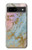S3717 Rose Gold Blue Pastel Marble Graphic Printed Hülle Schutzhülle Taschen für Google Pixel 8a