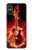S0415 Fire Guitar Burn Hülle Schutzhülle Taschen für Sony Xperia 10 VI
