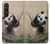 S2210 Panda Fluffy Art Painting Hülle Schutzhülle Taschen für Sony Xperia 1 VI