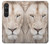 S2399 White Lion Face Hülle Schutzhülle Taschen für Sony Xperia 1 VI