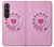 S2847 Pink Retro Rotary Phone Hülle Schutzhülle Taschen für Sony Xperia 1 VI