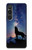 S3555 Wolf Howling Million Star Hülle Schutzhülle Taschen für Sony Xperia 1 VI