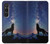 S3555 Wolf Howling Million Star Hülle Schutzhülle Taschen für Sony Xperia 1 VI