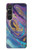 S3676 Colorful Abstract Marble Stone Hülle Schutzhülle Taschen für Sony Xperia 1 VI