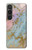 S3717 Rose Gold Blue Pastel Marble Graphic Printed Hülle Schutzhülle Taschen für Sony Xperia 1 VI