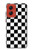 S1611 Black and White Check Chess Board Hülle Schutzhülle Taschen für Motorola Moto G Stylus 5G (2024)