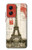 S2108 Eiffel Tower Paris Postcard Hülle Schutzhülle Taschen für Motorola Moto G Stylus 5G (2024)