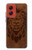 S2529 Leo Zodiac Tattoo Brown Graphic Print Hülle Schutzhülle Taschen für Motorola Moto G Stylus 5G (2024)