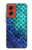 S3047 Green Mermaid Fish Scale Hülle Schutzhülle Taschen für Motorola Moto G Stylus 5G (2024)