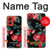 S3112 Rose Floral Pattern Black Hülle Schutzhülle Taschen für Motorola Moto G Stylus 5G (2024)