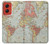 S3418 Vintage World Map Hülle Schutzhülle Taschen für Motorola Moto G Stylus 5G (2024)