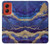 S3906 Navy Blue Purple Marble Hülle Schutzhülle Taschen für Motorola Moto G Stylus 5G (2024)