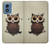S0360 Coffee Owl Hülle Schutzhülle Taschen für Motorola Moto G Play 4G (2024)
