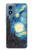 S0582 Van Gogh Starry Nights Hülle Schutzhülle Taschen für Motorola Moto G Play 4G (2024)