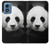 S1072 Panda Bear Hülle Schutzhülle Taschen für Motorola Moto G Play 4G (2024)