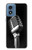 S1672 Retro Microphone Jazz Music Hülle Schutzhülle Taschen für Motorola Moto G Play 4G (2024)