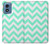 S1723 Mint Chevron Zigzag Hülle Schutzhülle Taschen für Motorola Moto G Play 4G (2024)