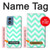 S1723 Mint Chevron Zigzag Hülle Schutzhülle Taschen für Motorola Moto G Play 4G (2024)