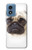 S1852 Pug Dog Hülle Schutzhülle Taschen für Motorola Moto G Play 4G (2024)