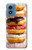 S2431 Fancy Sweet Donuts Hülle Schutzhülle Taschen für Motorola Moto G Play 4G (2024)