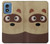 S2825 Cute Cartoon Raccoon Hülle Schutzhülle Taschen für Motorola Moto G Play 4G (2024)