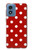 S2951 Red Polka Dots Hülle Schutzhülle Taschen für Motorola Moto G Play 4G (2024)