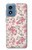 S3095 Vintage Rose Pattern Hülle Schutzhülle Taschen für Motorola Moto G Play 4G (2024)
