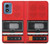 S3204 Red Cassette Recorder Graphic Hülle Schutzhülle Taschen für Motorola Moto G Play 4G (2024)