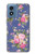 S3265 Vintage Flower Pattern Hülle Schutzhülle Taschen für Motorola Moto G Play 4G (2024)