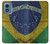 S3297 Brazil Flag Vintage Football Graphic Hülle Schutzhülle Taschen für Motorola Moto G Play 4G (2024)