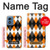 S3421 Black Orange White Argyle Plaid Hülle Schutzhülle Taschen für Motorola Moto G Play 4G (2024)