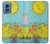S3435 Tarot Card Moon Hülle Schutzhülle Taschen für Motorola Moto G Play 4G (2024)