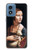 S3471 Lady Ermine Leonardo da Vinci Hülle Schutzhülle Taschen für Motorola Moto G Play 4G (2024)