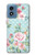 S3494 Vintage Rose Polka Dot Hülle Schutzhülle Taschen für Motorola Moto G Play 4G (2024)